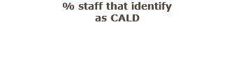 % staff that identify as CALD 
